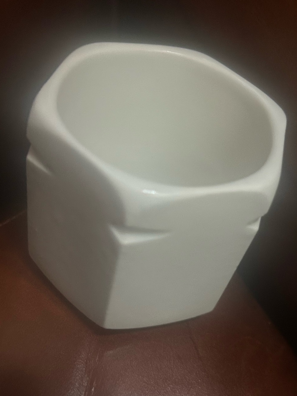 Modern White Ceramic Square Planter
